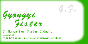 gyongyi fister business card