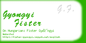 gyongyi fister business card